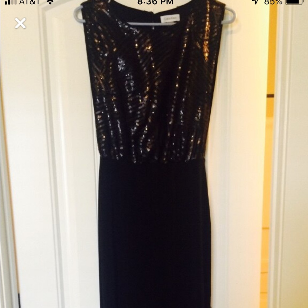 Full length gown by Calvin Klein